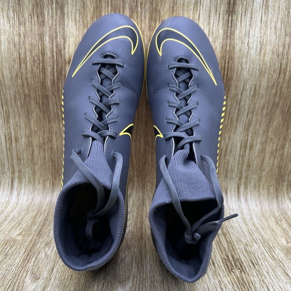 Nike Mercurial Superfly 6 Clug FG Soccer Cleats AH7363-070 Grey/Yellow Men's 13 - Picture 6 of 9